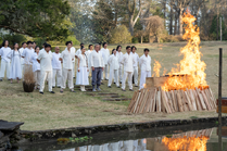 Kim, Kreese and the Cobra Kai students at Kwon's funeral.