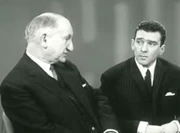 Manny Fryde in the 1965 interview with the twins,  sits to his left.