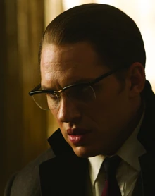  portraying Ronnie Kray in , 2015.