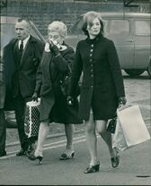 Charles Kray and Violet, leaving Brixton Prison in March 1969, shortly after the twins arrest. Carol Thompson, a friend of Reggie accompanes them.
