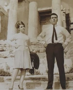 Frances Shea and Reggie Kray on their honeymoon in Greece