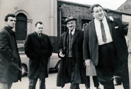 Johnny Carden, Willie Malone, Joe Schaffer and Pat Connolly at Reggie Kray & Frances Shea's wedding, 19th April 1965.