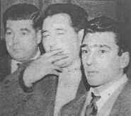 Pat (center) with Reggie Kray (right) at The Regal, Eric Street. c. late 1950s.