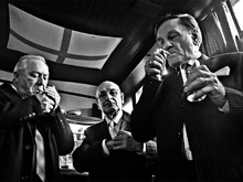 Hamilton and Frost in the pub, 2012.