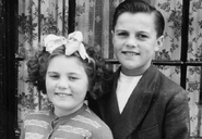 A young Frank and Frances as young children, c. late 1940s.