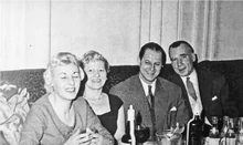 Limehouse Willy with the Kray twins parents,  and  in one of their clubs.