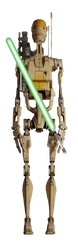 Super's Battle with one of his lightsabers