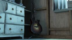 Ellie's guitar.