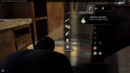 Joel crafting a smoke bomb