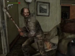 A survivor assaulting Joel with a pipe in the E3 Demo.