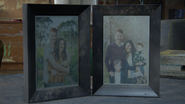 Photos of Max's family.