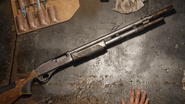 A shotgun with some upgrades at the workbench.