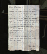 The note in the original game and its remastered version.