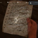 Nota de Frank estropeada