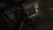 Joel falling to the Hotel Grand's basement.