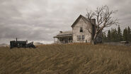 The abandoned farmhouse.