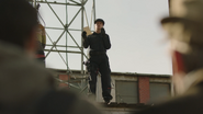 A FEDRA officer, during the public execution.