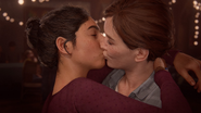 Ellie et Dina s'embrasse