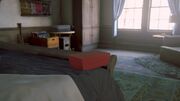 Joels house bedroom red box