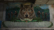 Mural of fallen WLF soldiers.