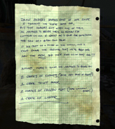 The note in the original game and its remastered version.