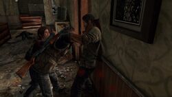 Ellie stabs Hunter