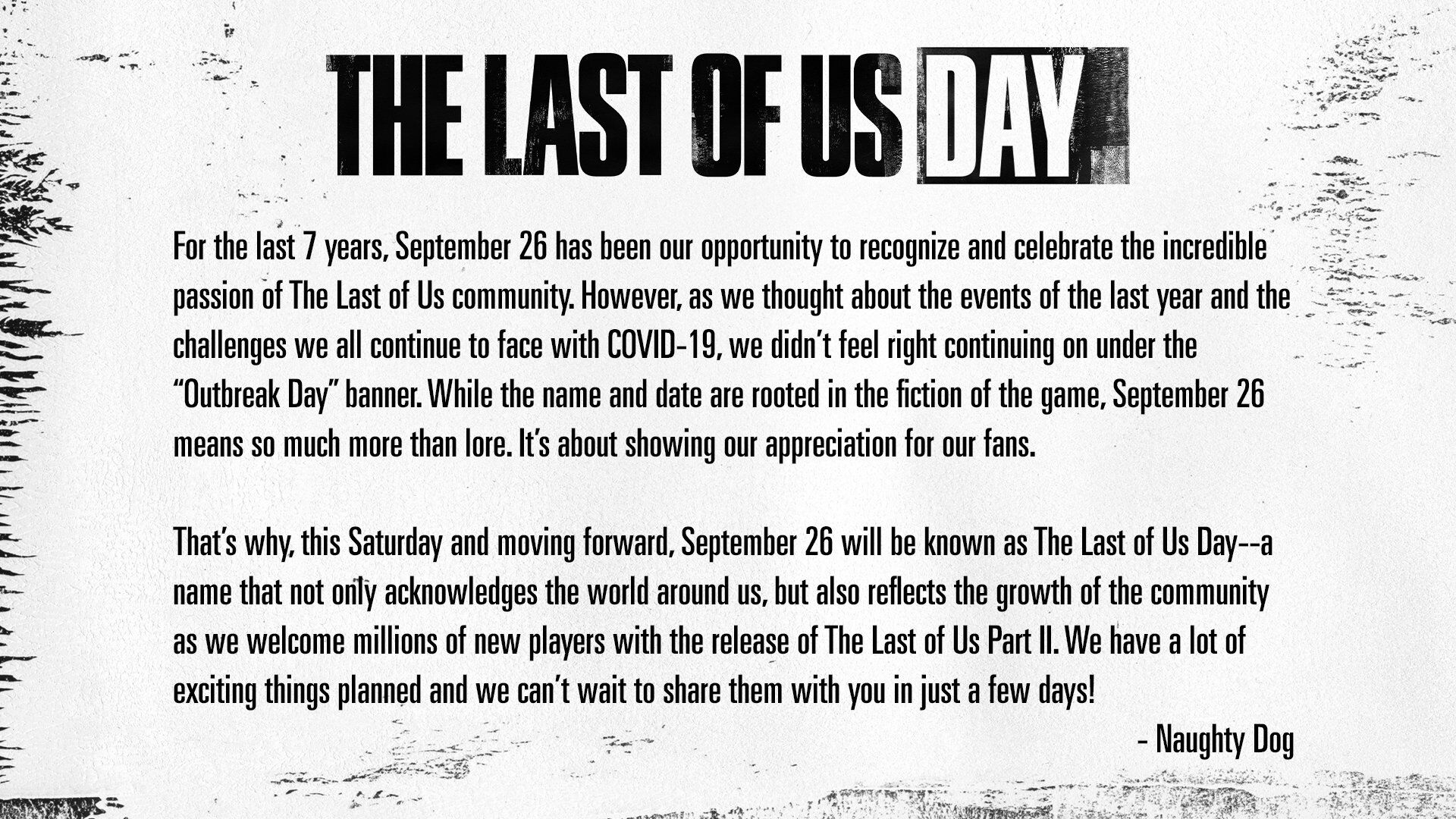 Here's all the The Last of Us 2 content you can enjoy for Outbreak Day 2019