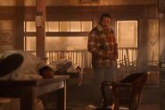 Finding Joel's body at the morgue.