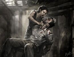 Tess sticks the knife to Joel's neck