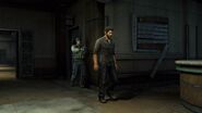 Ethan escorting Joel out of the hospital.
