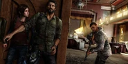 A hunter with a shotgun, searching for Joel and Ellie.