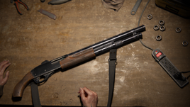Shotgun on workbench