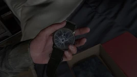 Ellie holds Joel's watch