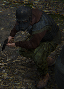 A fully armored hunter, who may also throw a Molotov cocktail.