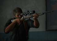 Joel with an upgraded rifle.