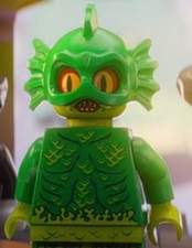 Lego Movie Marais Créature Figurine Swamp Thing poisson Lézard Evolution 