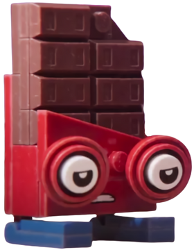Lego movie chocolate bar top