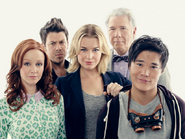 Eve and Jenkins with the Librarians season 1 promotional