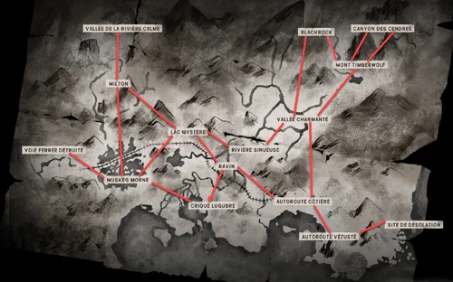 Plus d'infos détaillées sur chaque région de Great Bear Island, dans la partie 