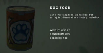 Ancien design de la conserve de nourriture pour chien