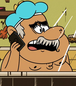 Hector wearing a blue shower cap.png
