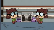Lisa with her stunt double.