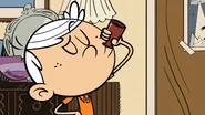 Lincoln drinking Dr. Peabody's onion elixir.
