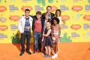 Cooper and the cast of Henry Danger