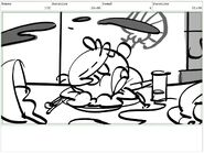 Lincoln falls asleep during the food fight.