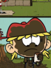 Lana's missing one pair of her eyelashes