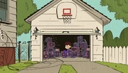 Luna rocking out in the Garage. "We used a lot of electricity..."