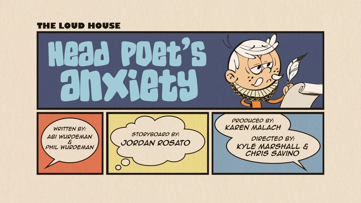 Head Poet's Anxiety The Loud House Encyclopedia Fandom
