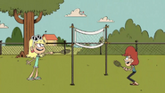 S3E10B Leni and Becky playing Badminton