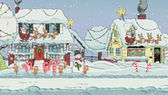 The Loud House with Christmas decorations.